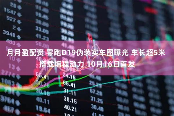 月月盈配资 零跑D19伪装实车图曝光 车长超5米 搭载增程动力 10月16日首发