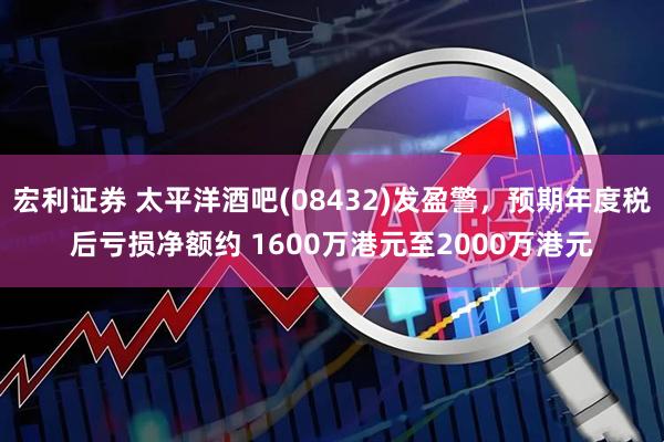 宏利证券 太平洋酒吧(08432)发盈警，预期年度税后亏损净额约 1600万港元至2000万港元